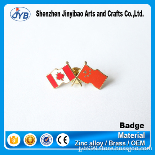 Country flag famous brand logo badge custom pin badge